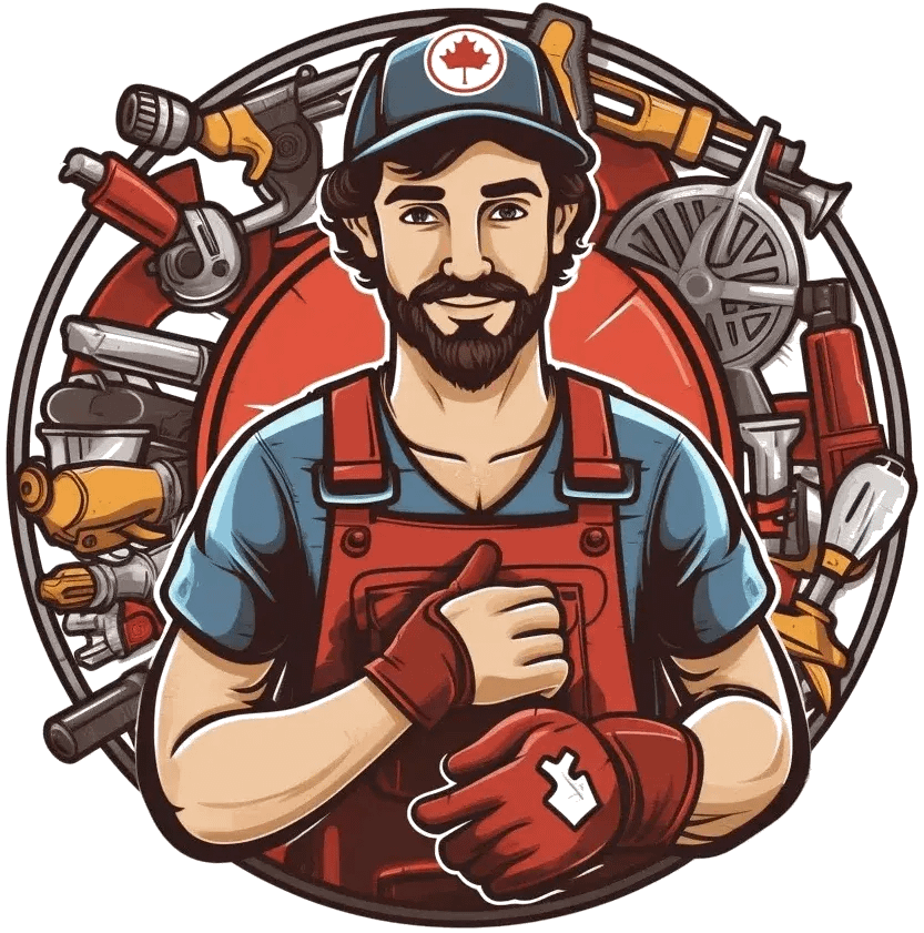 Handyman with tools illustration