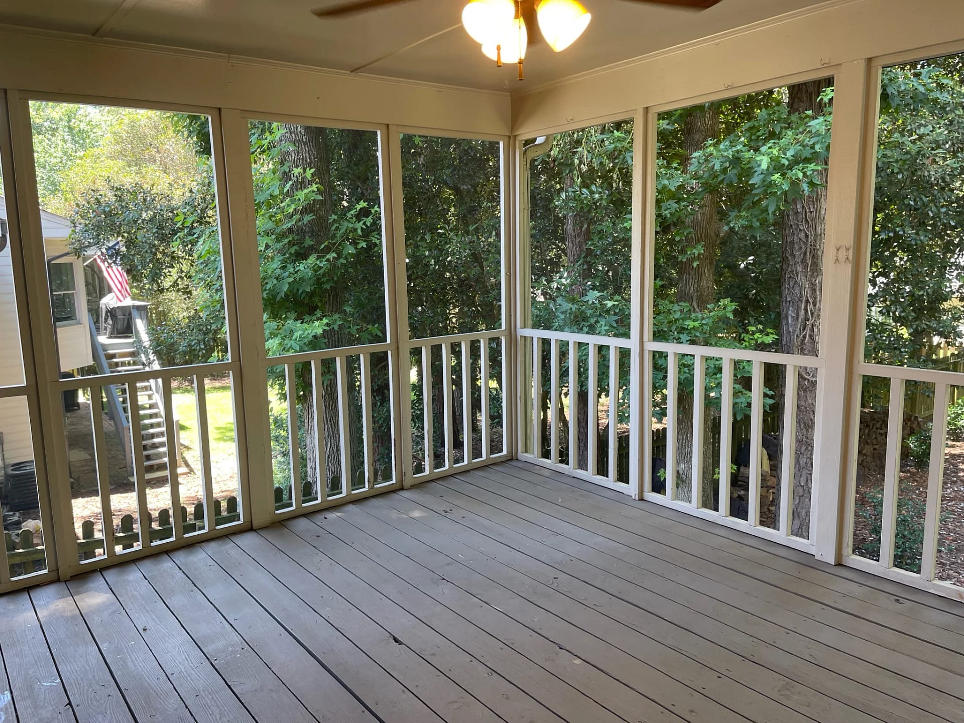 Screen porch after replacement